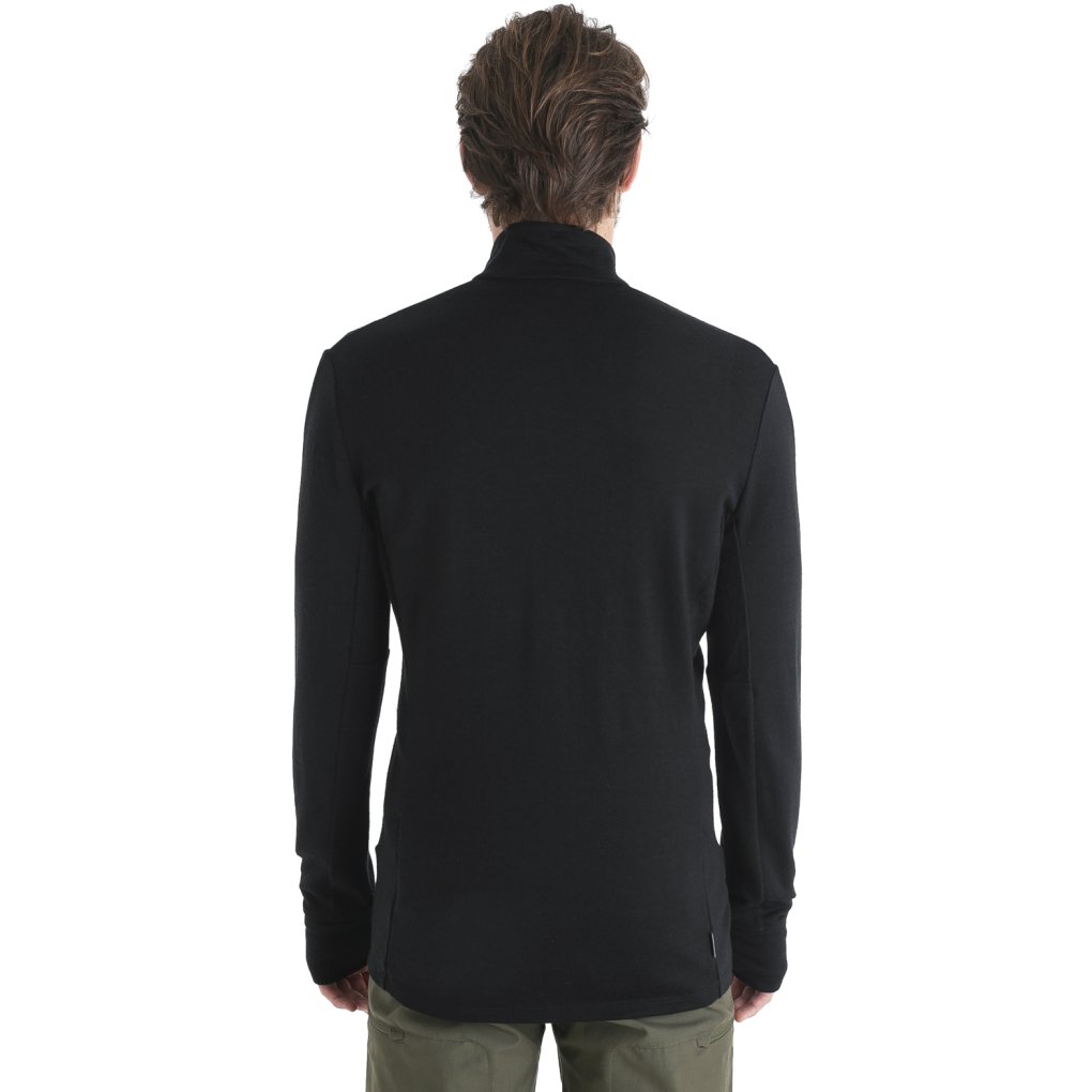 Icebreaker Merino 260 Quantum Long Sleeve Zip Jacket Men - Black