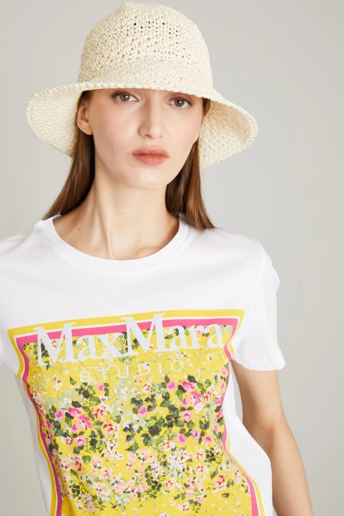 Textile paper cloche hat - IVORY