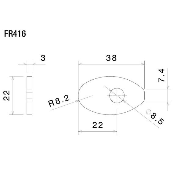 Support Clignotant Rizoma avant - NoirRef : RZ0904 / FR416B