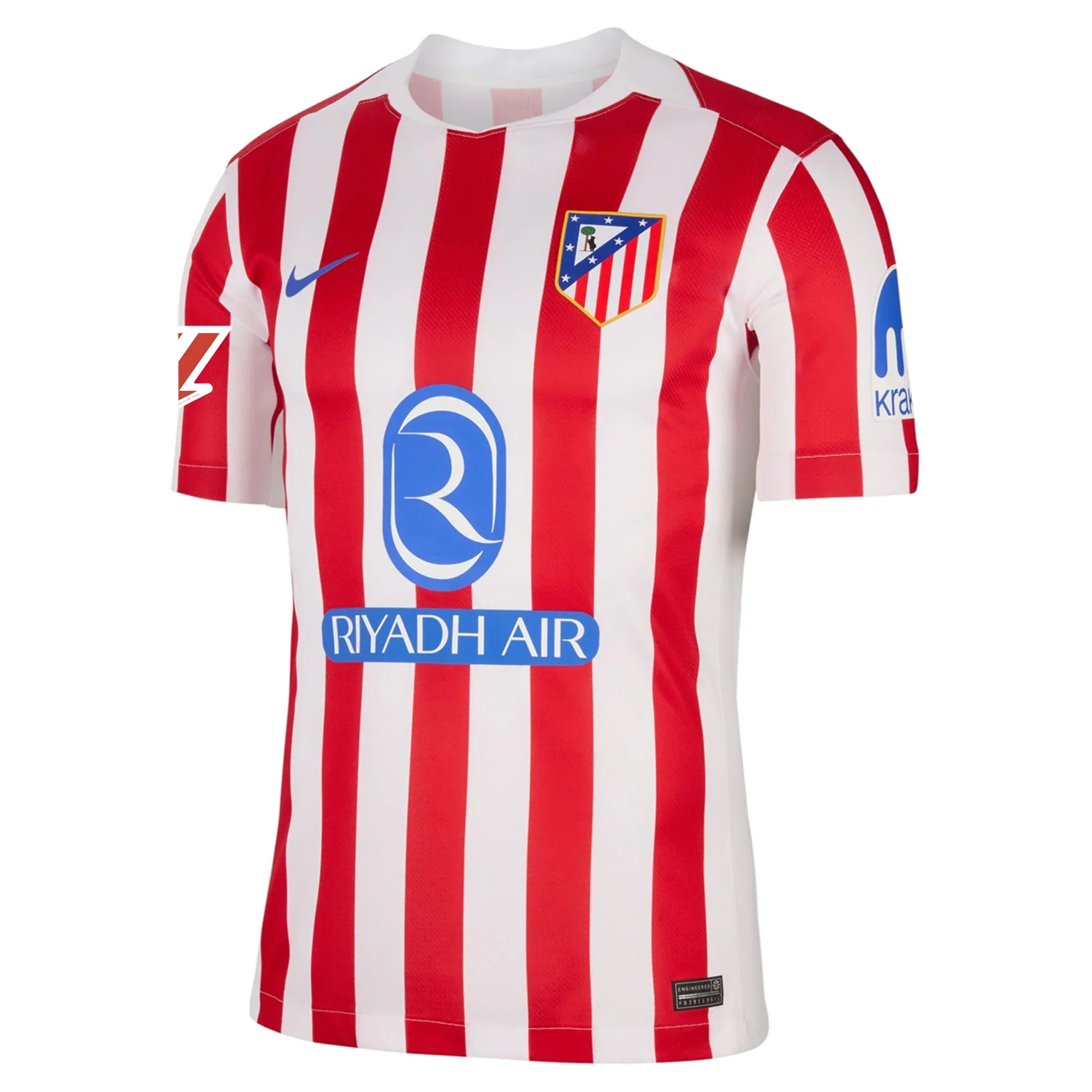 Atletico Madrid Julian Alvarez Home Jersey w/ La Liga Patch 25/26 (Sport Red/Hyper Royal)