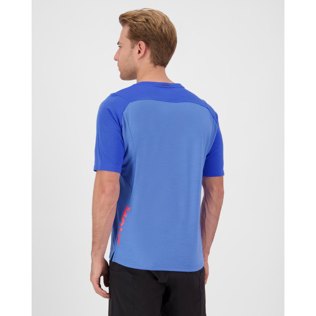 Mons Royale Diversion Merino Bike Short Sleeve Jersey Men - ocean / ultramarine