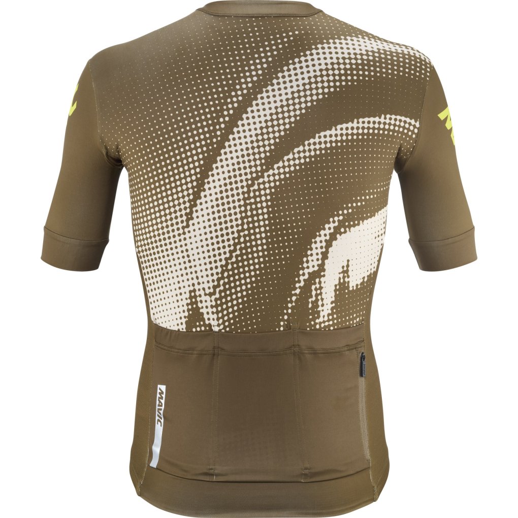 Mavic Aksium Graphic Shortsleeve Jersey Men - white pepper/desert palm