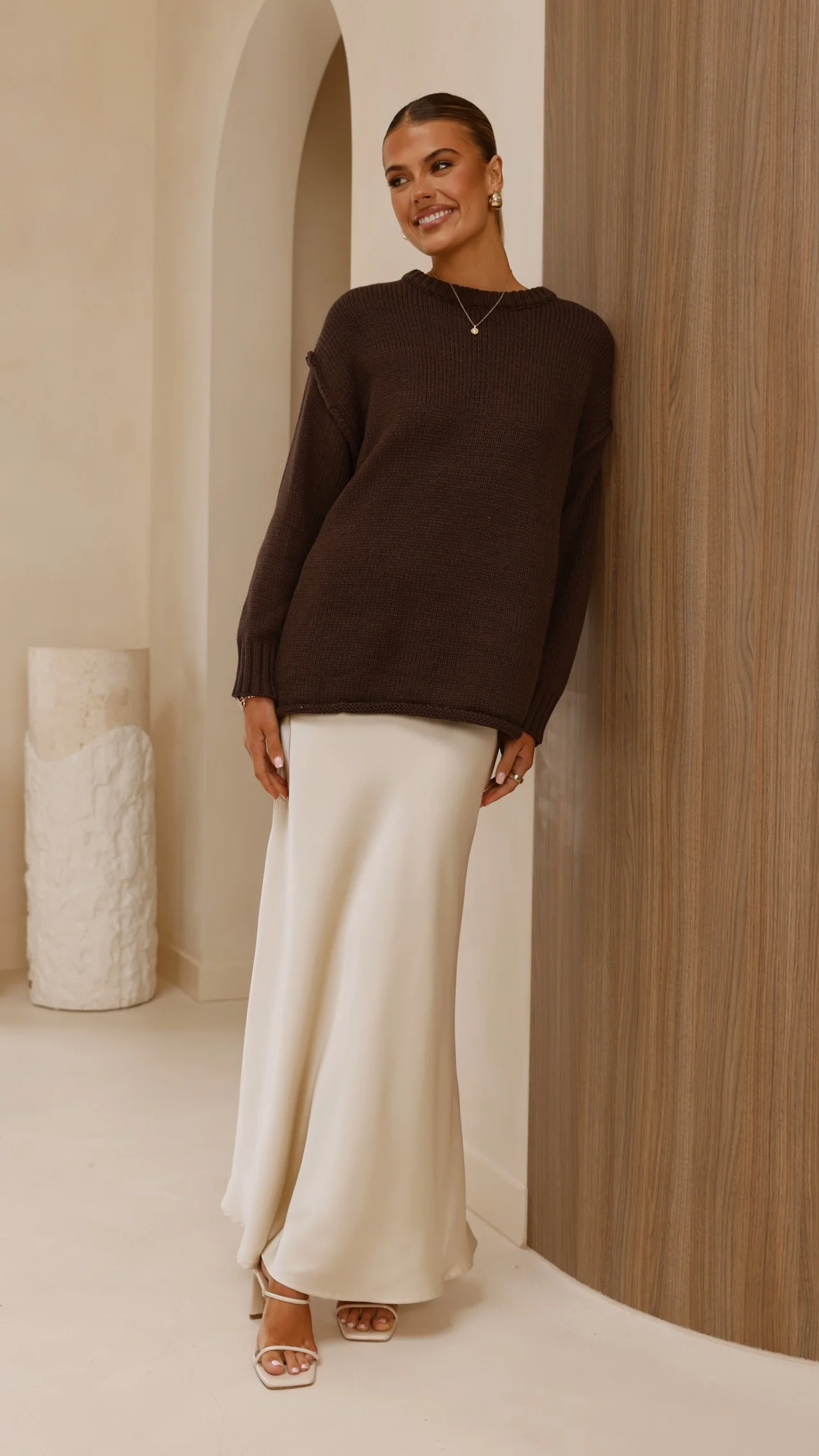 Delvine Knit Jumper - Chocolate