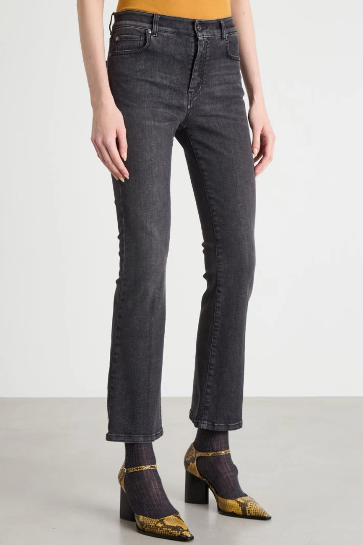 Flared jeans - BLACK