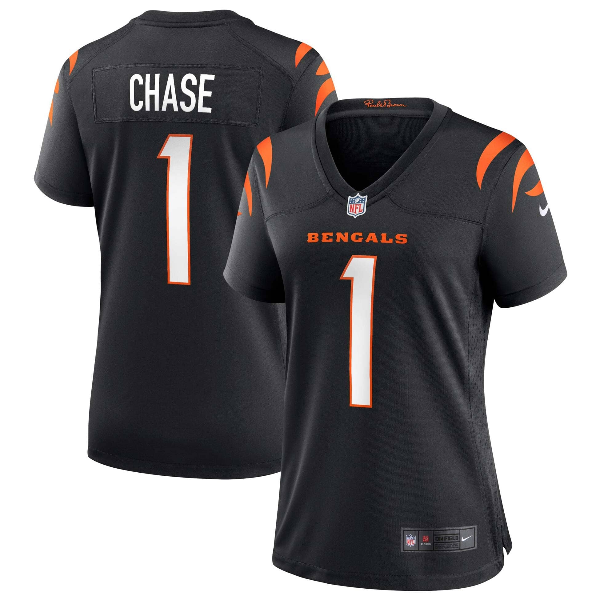 Ja'Marr Chase #1 Cincinnati Bengals Nike Game NFL Jersey Black (WOMEN'S)