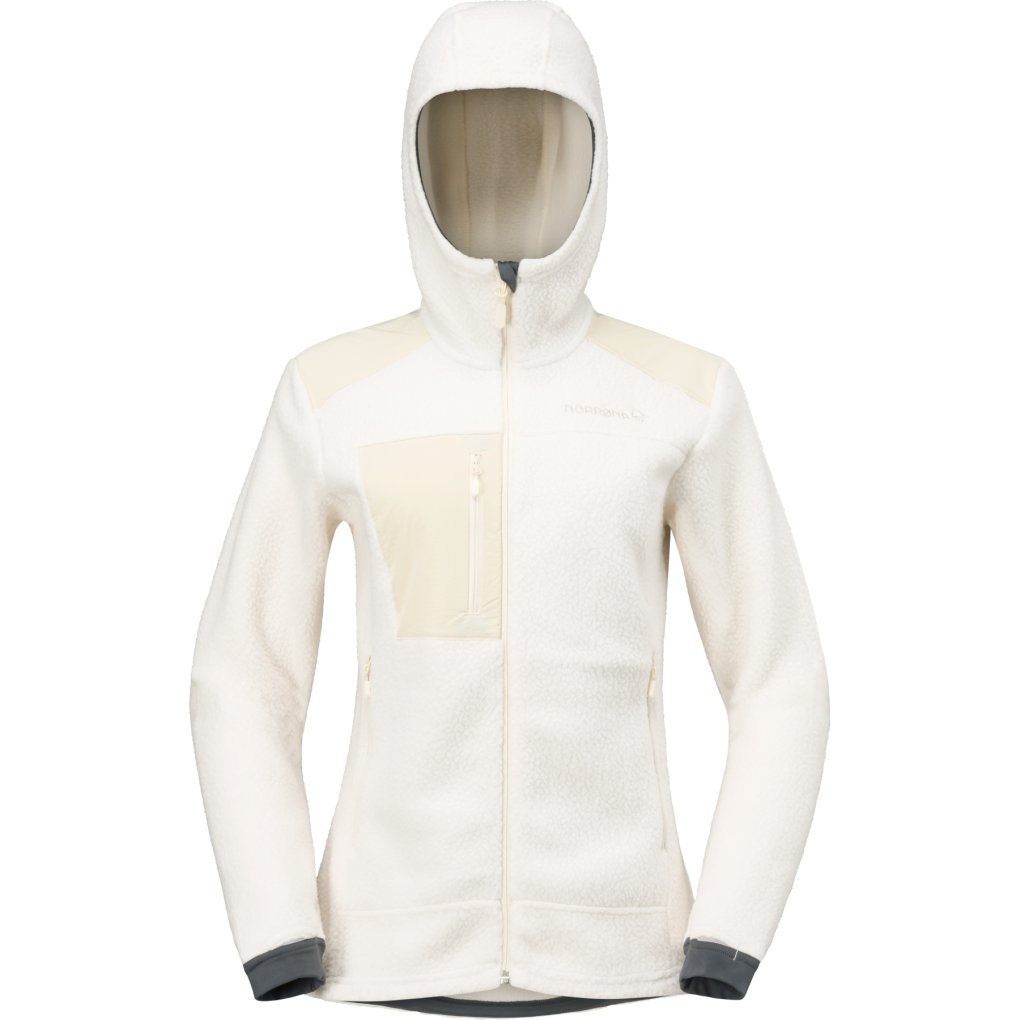 Norrona trollveggen warm3 Zip Hood Jacket Women - Whisper White