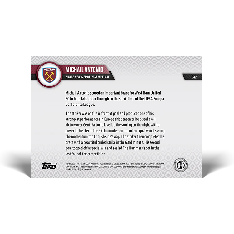 Topps UK - Brace seals spot in semi - EL TOPPS NOW® Card #42