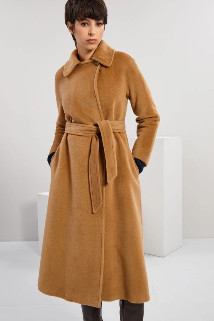 Wool beaver coat - CAMEL