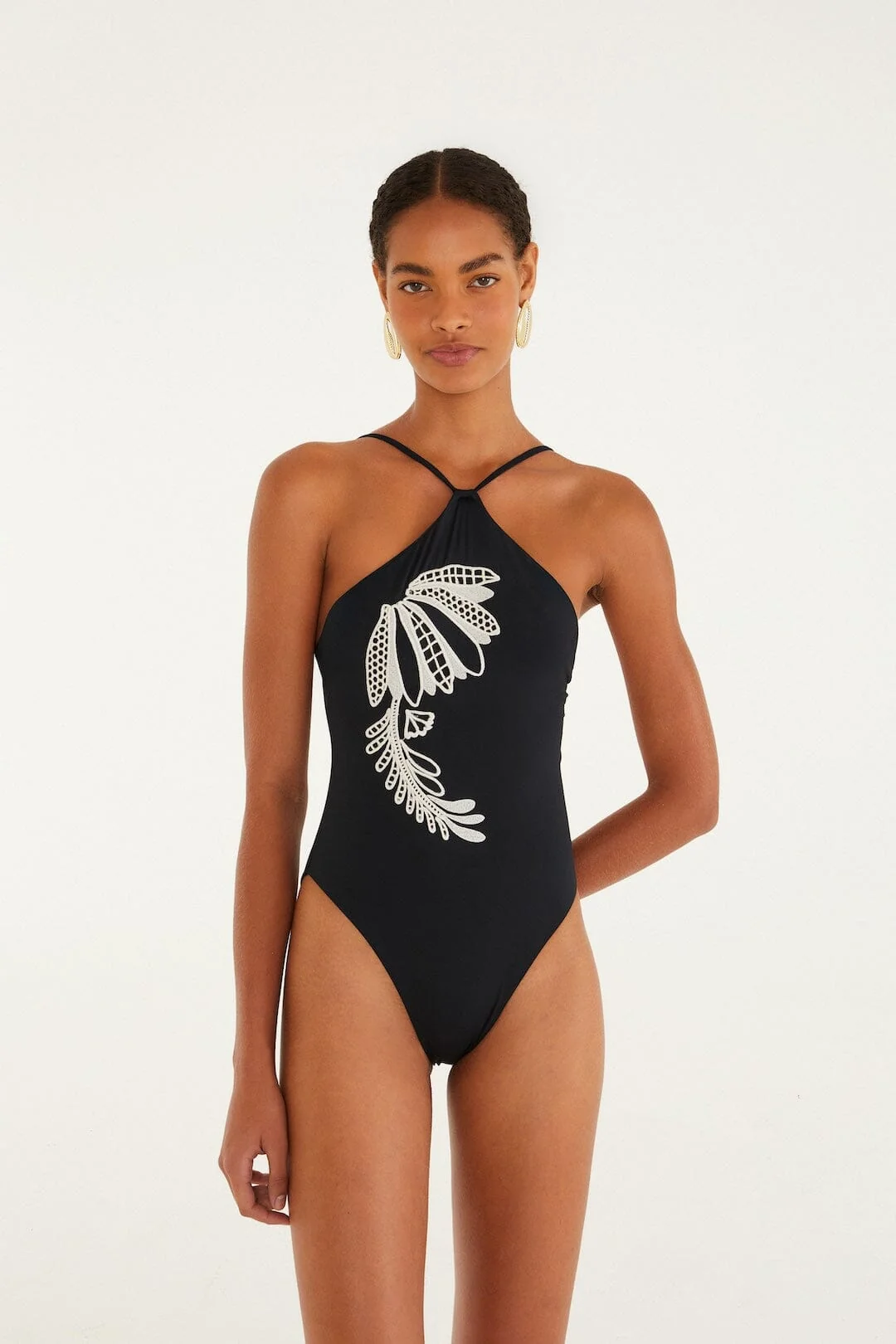 Black Copacabana Beach One Piece