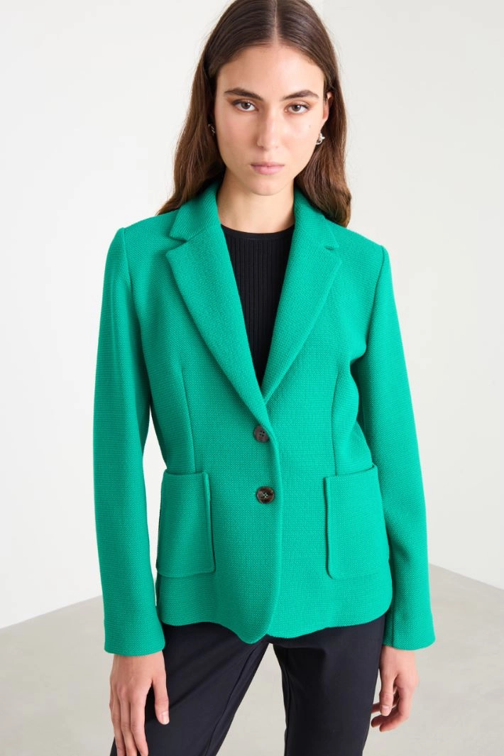 Basketweave blazer - LIGHT GREEN