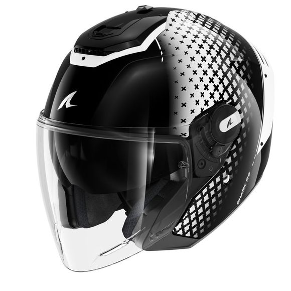 Shark RS JET STRIDE Jet Helmet - Black / WhiteRef: Sh1720-C2770