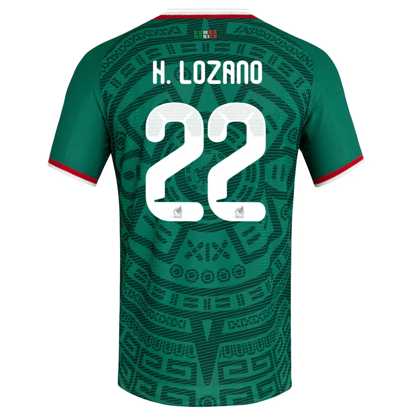 Men's H. Lozano Mexico Authentic Home 2026 World Cup Jersey (Bold Green)