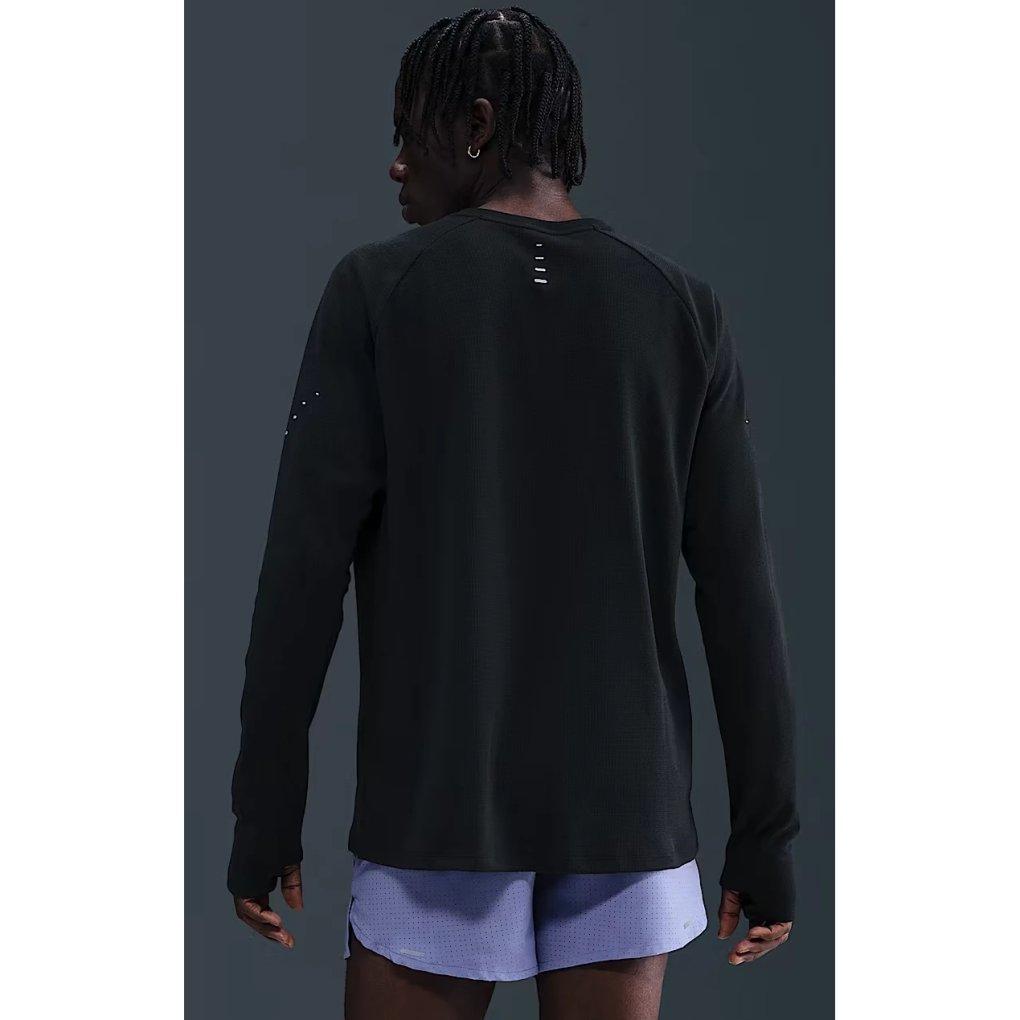 Nike Dri-Fit Stride Waffle Crew Shirt Men - black/reflective silver HV2705-010