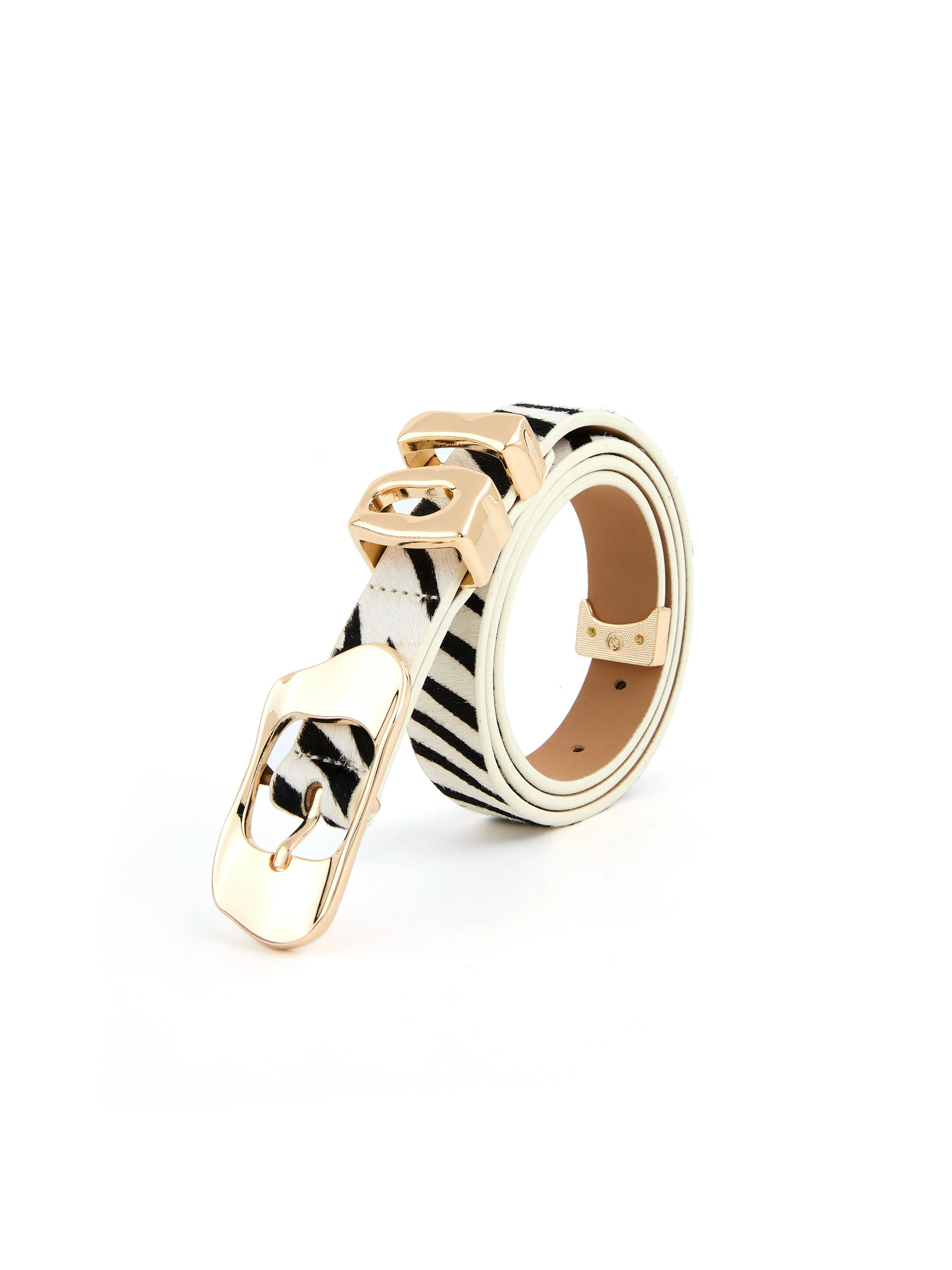Zebra Print Molten Metal Belt