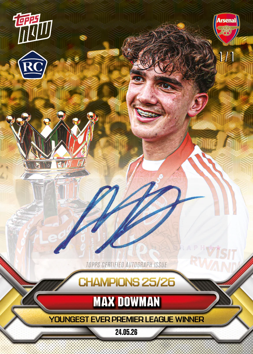 Max Dowman - 2025-26 Arsenal FC Topps NOW® - Card 2