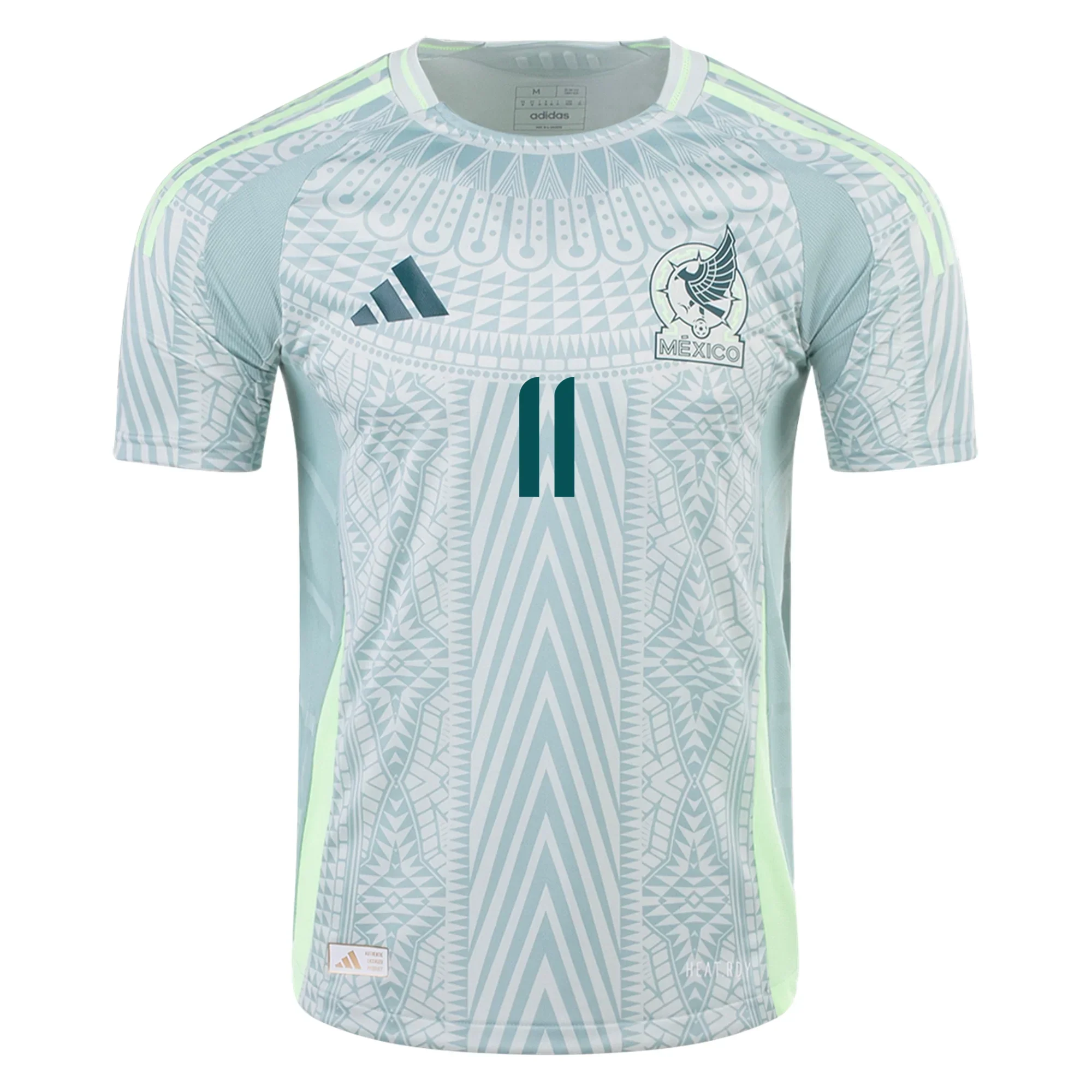 Mens Mexico Authentic Santiago Giménez Away Jersey 24/25 (Linen Green)
