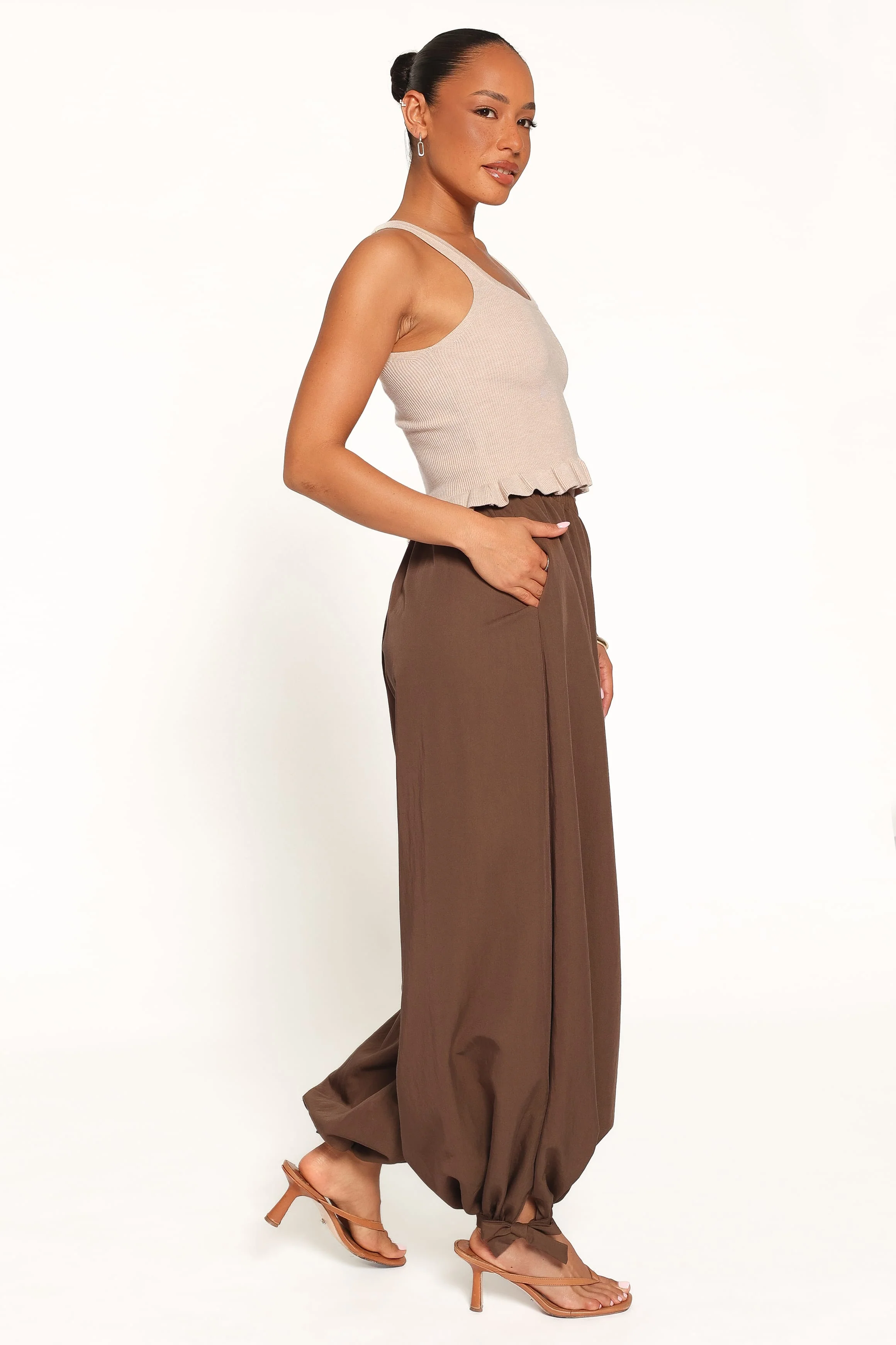 Yazmin Balloon Pant - Olive Green