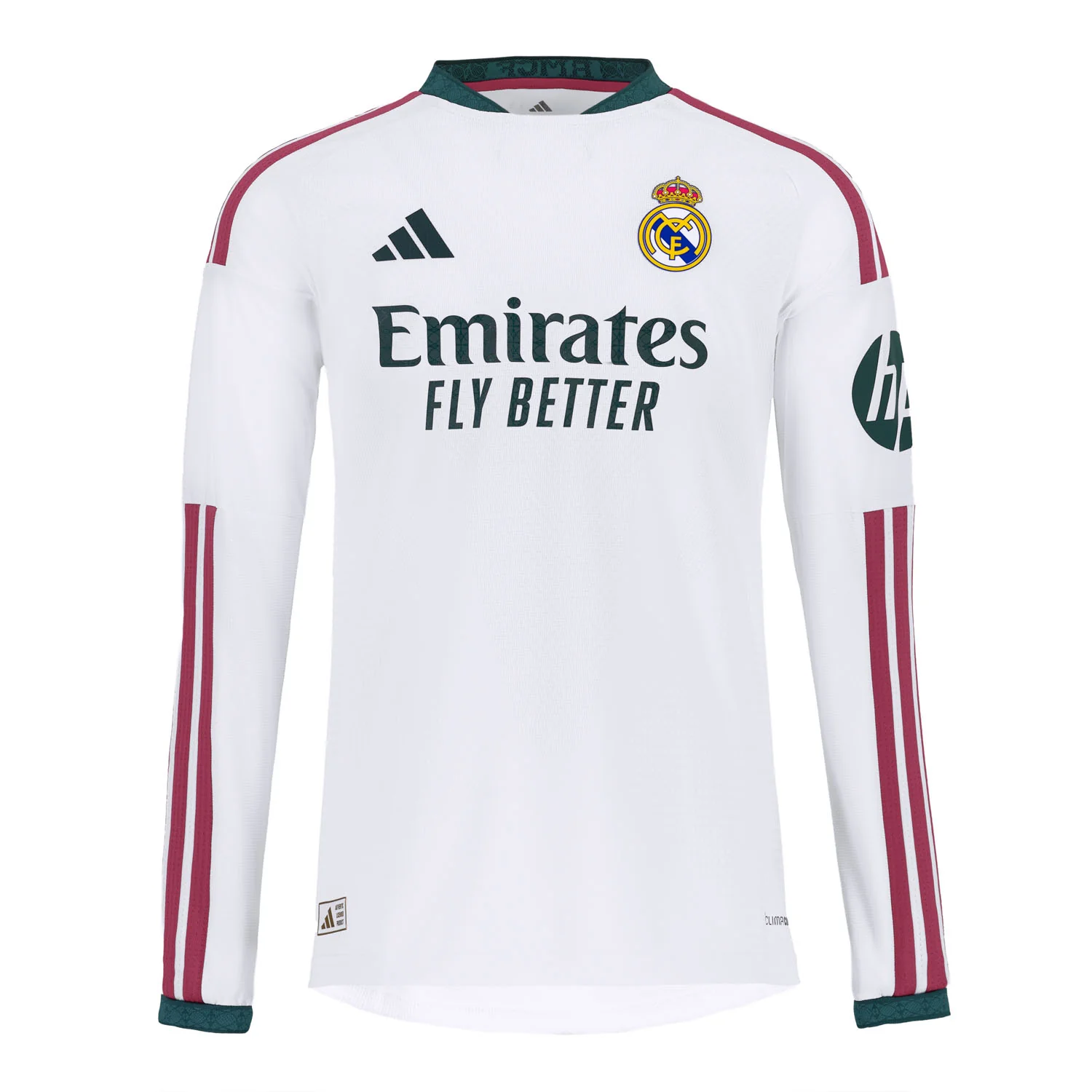 Youth Home Authentic Long Sleeve Jersey 26/27 White