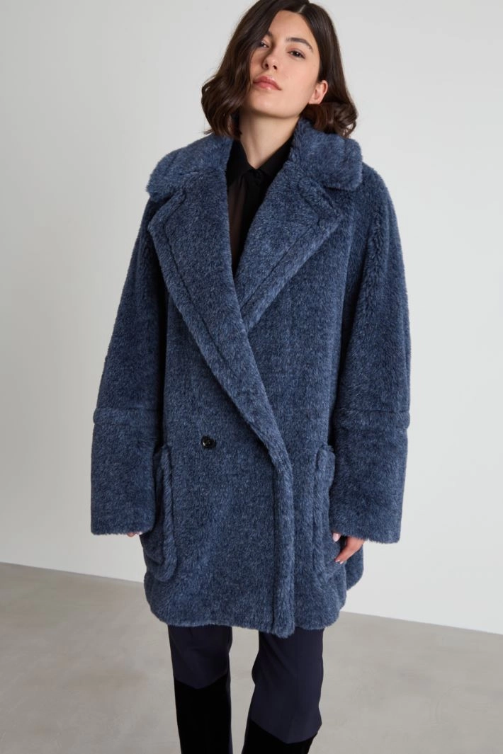 Plush coat - BLUE