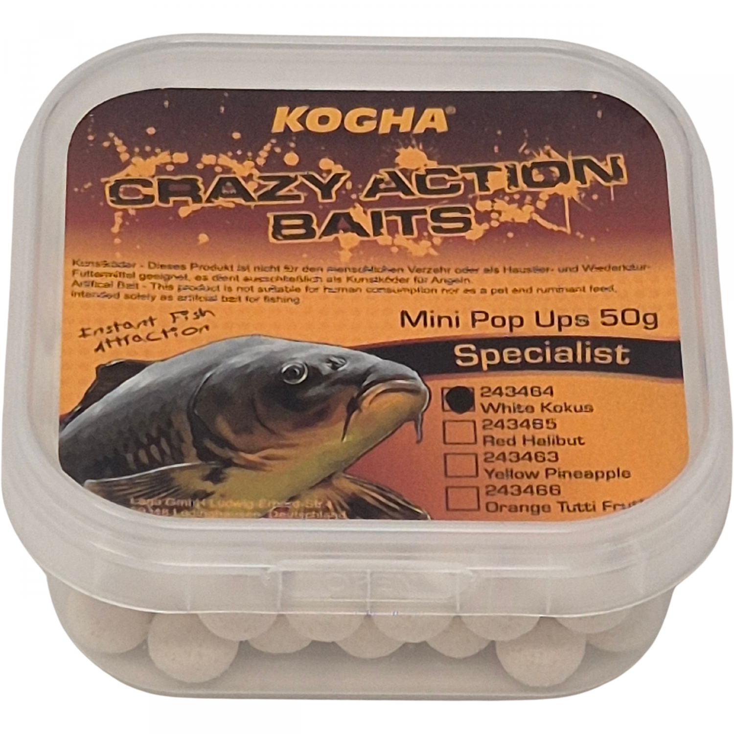 Kogha Crazy Action Baits Mini Pop Ups (Coconut)