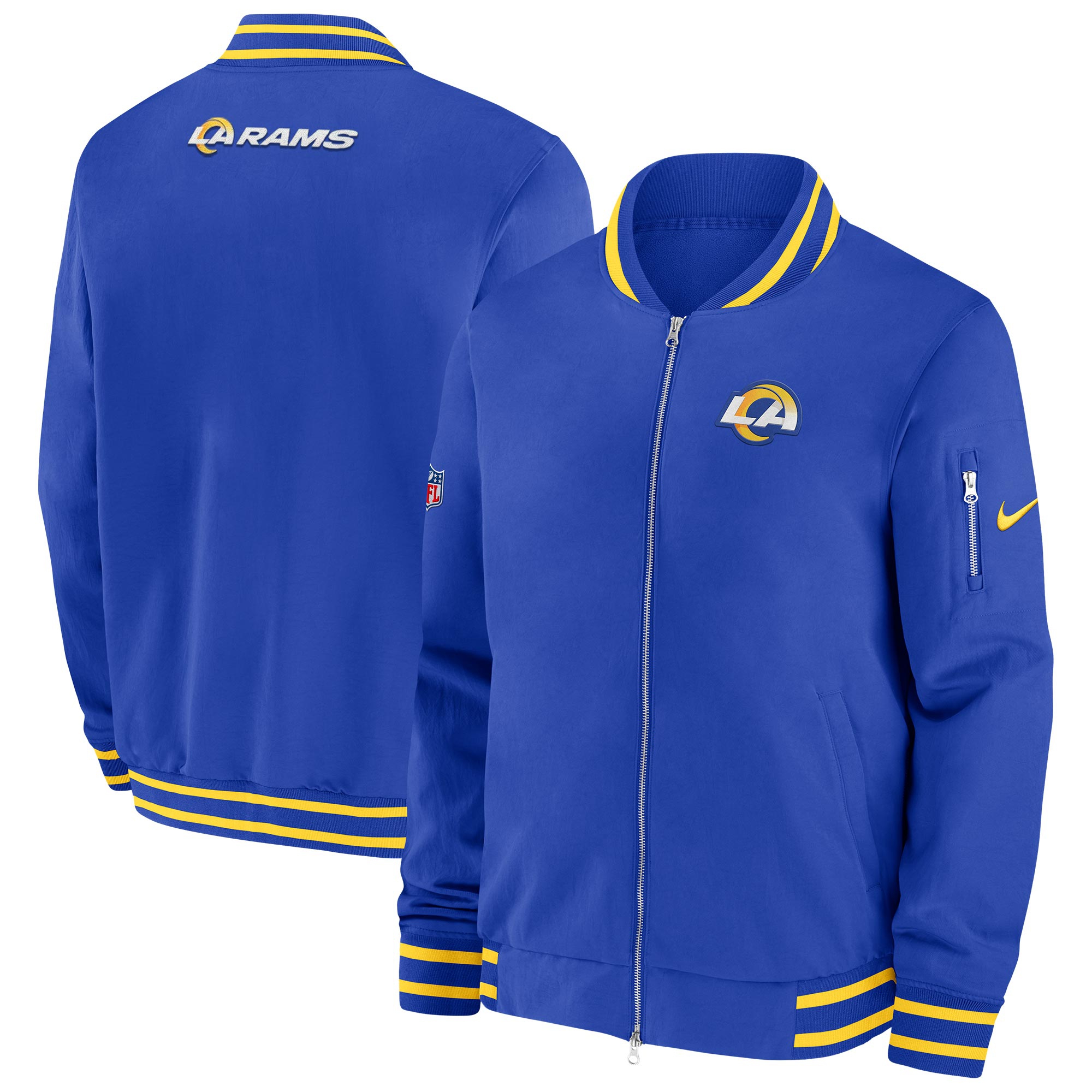 Los Angeles Rams NFL Sideline Nike Coach Bomber Jacket