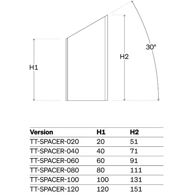 Deda Extensions Spacer Kit for TT314 - 100mm