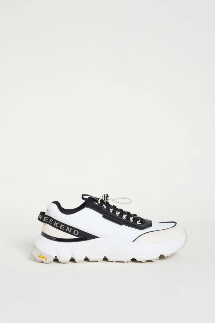 Technical mesh sneakers - WHITE BLACK
