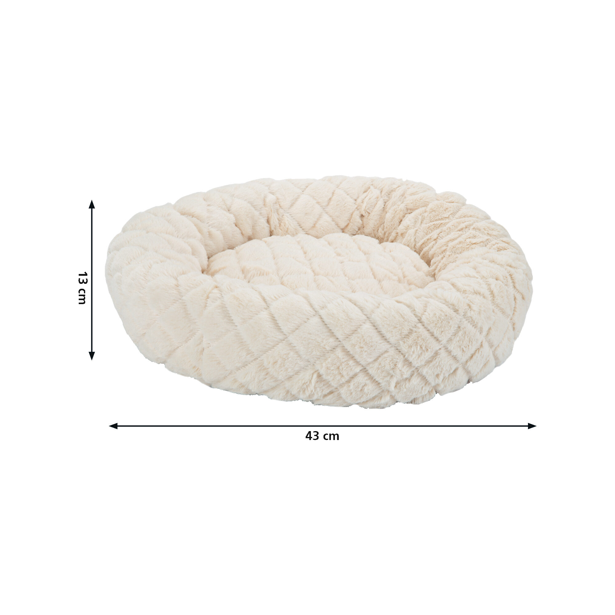 Beeztees Cat Bed Levisa - Beige - 43 x 43 x 13 cm