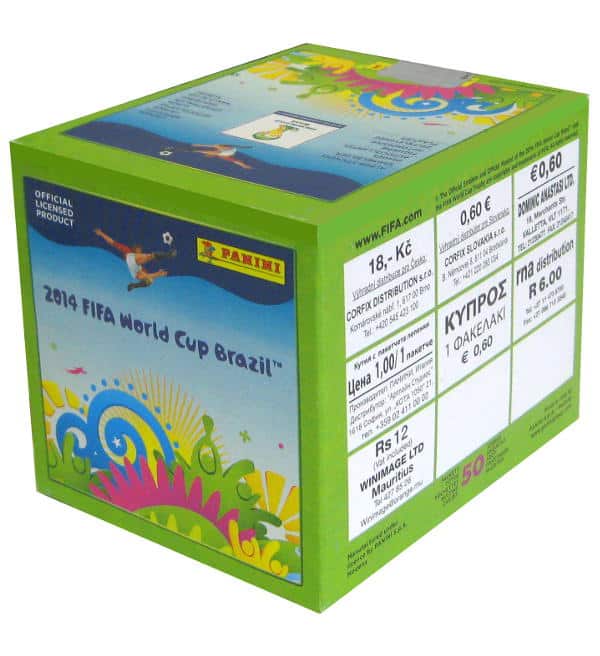 Panini Brasil 2014 Green Box With 50 Packets