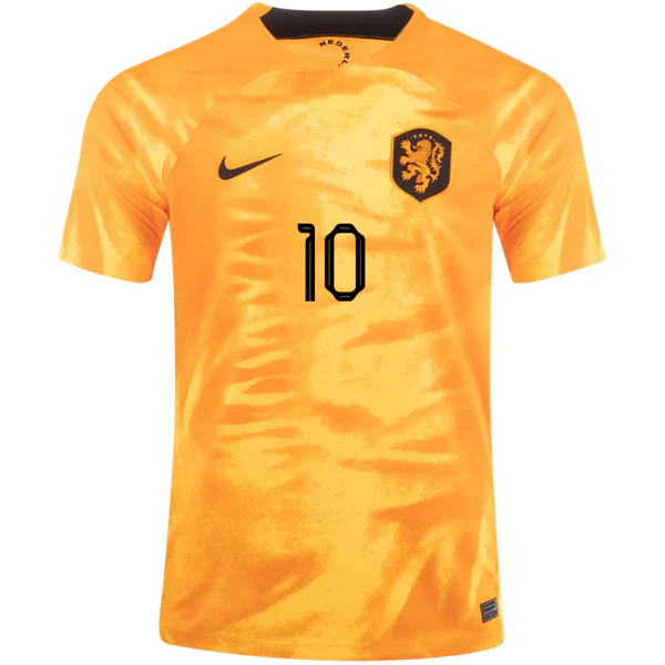 Netherlands Memphis Depay Home Jersey 22/23 (Laser Orange/Black)