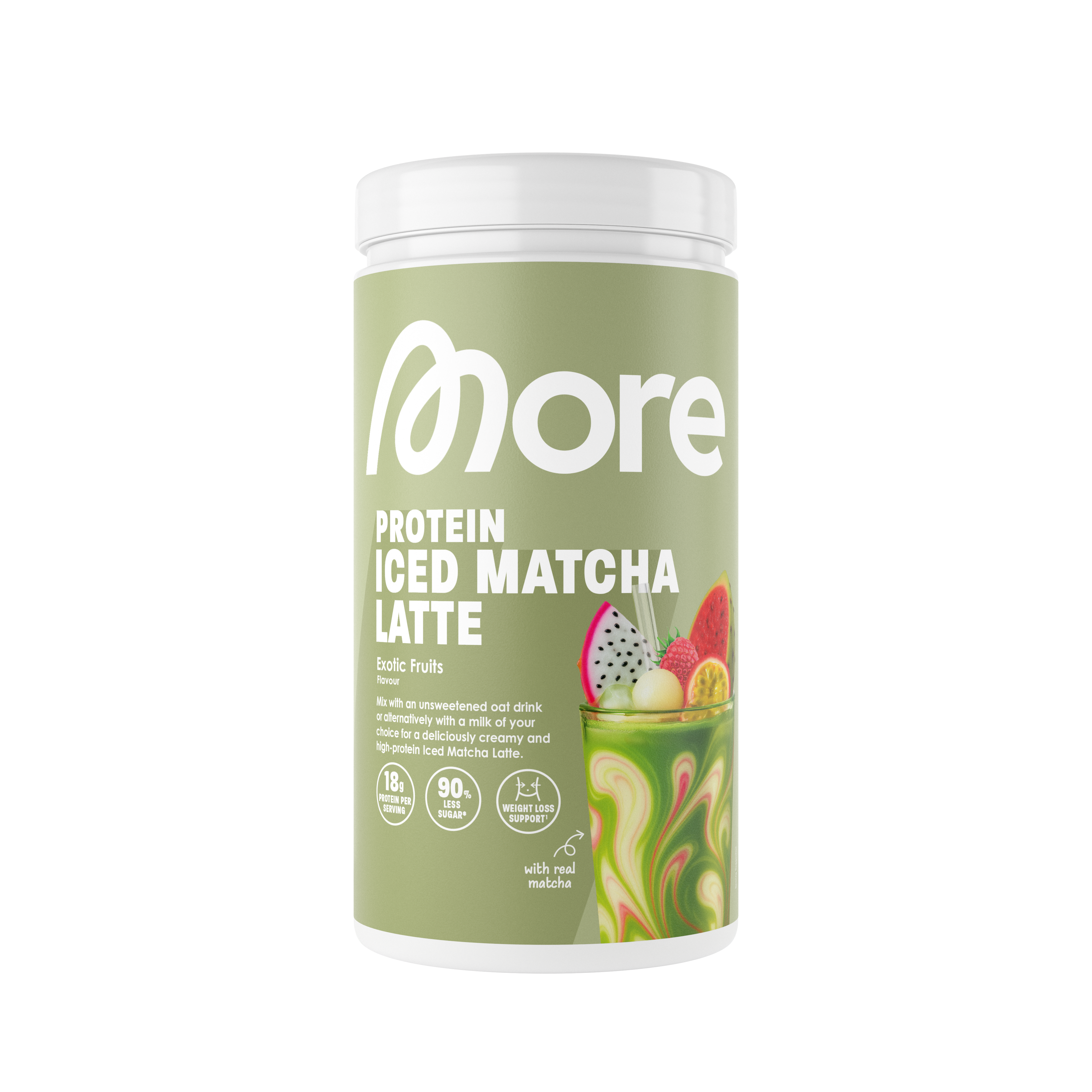 More Protein Iced Matcha Latte
