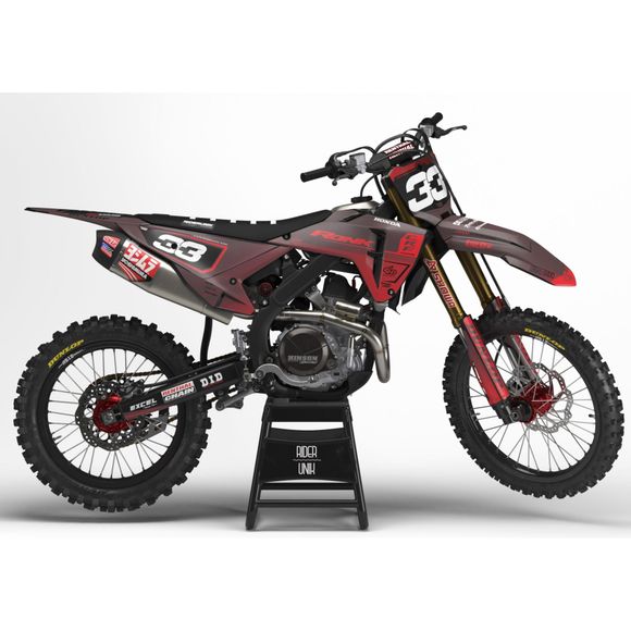 RiderUnik TALKBLACK graphic kit - BlackHonda CRF 450R - 2025-2026Ref: Ru2753 / Ho-Talkbl-31