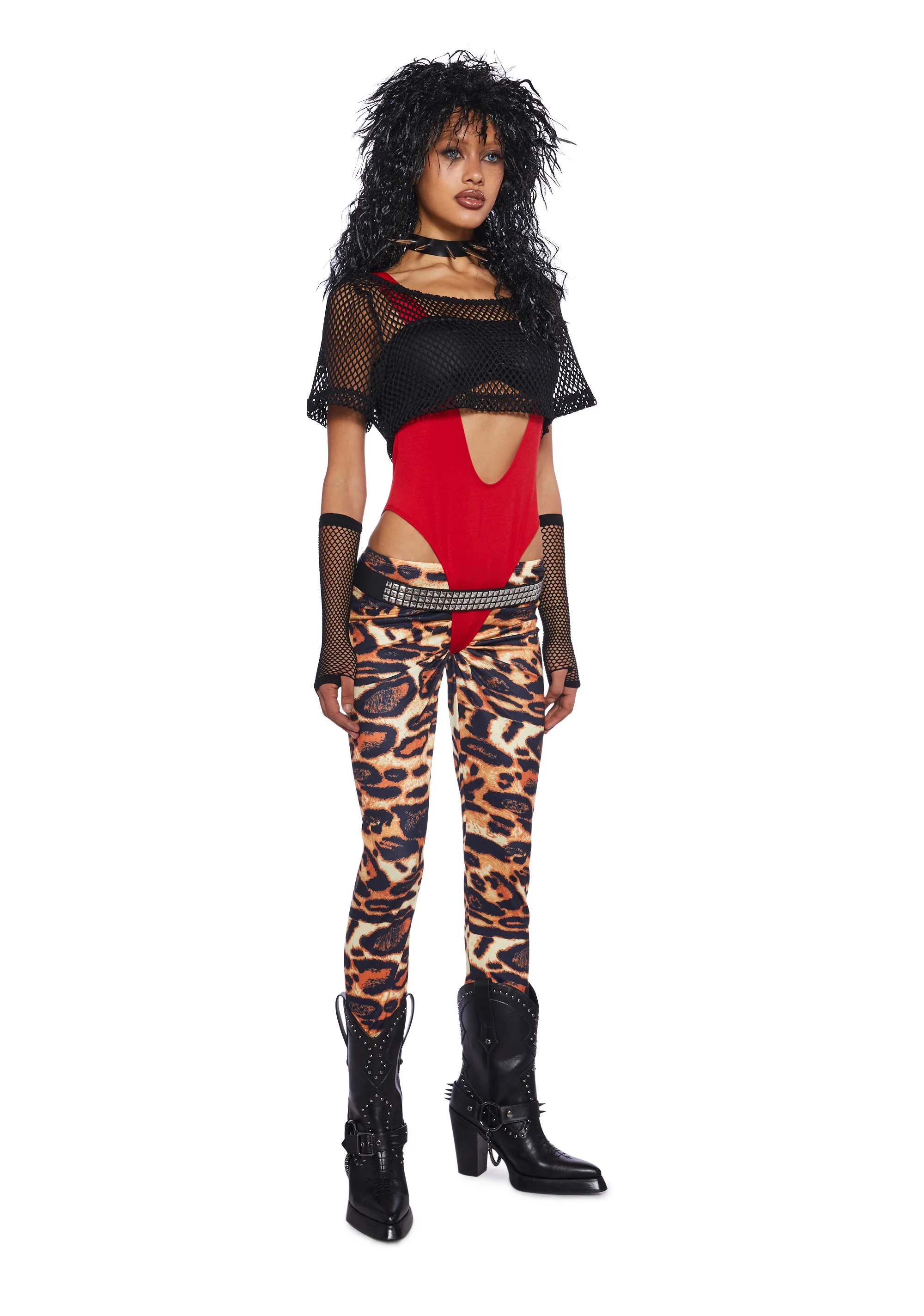 Glam Rock Wig & Costume