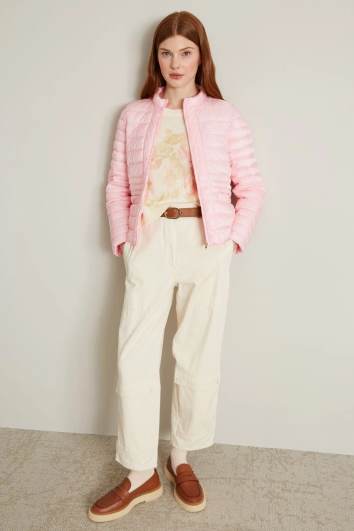 Padded jacket with Mandarin collar - PINK