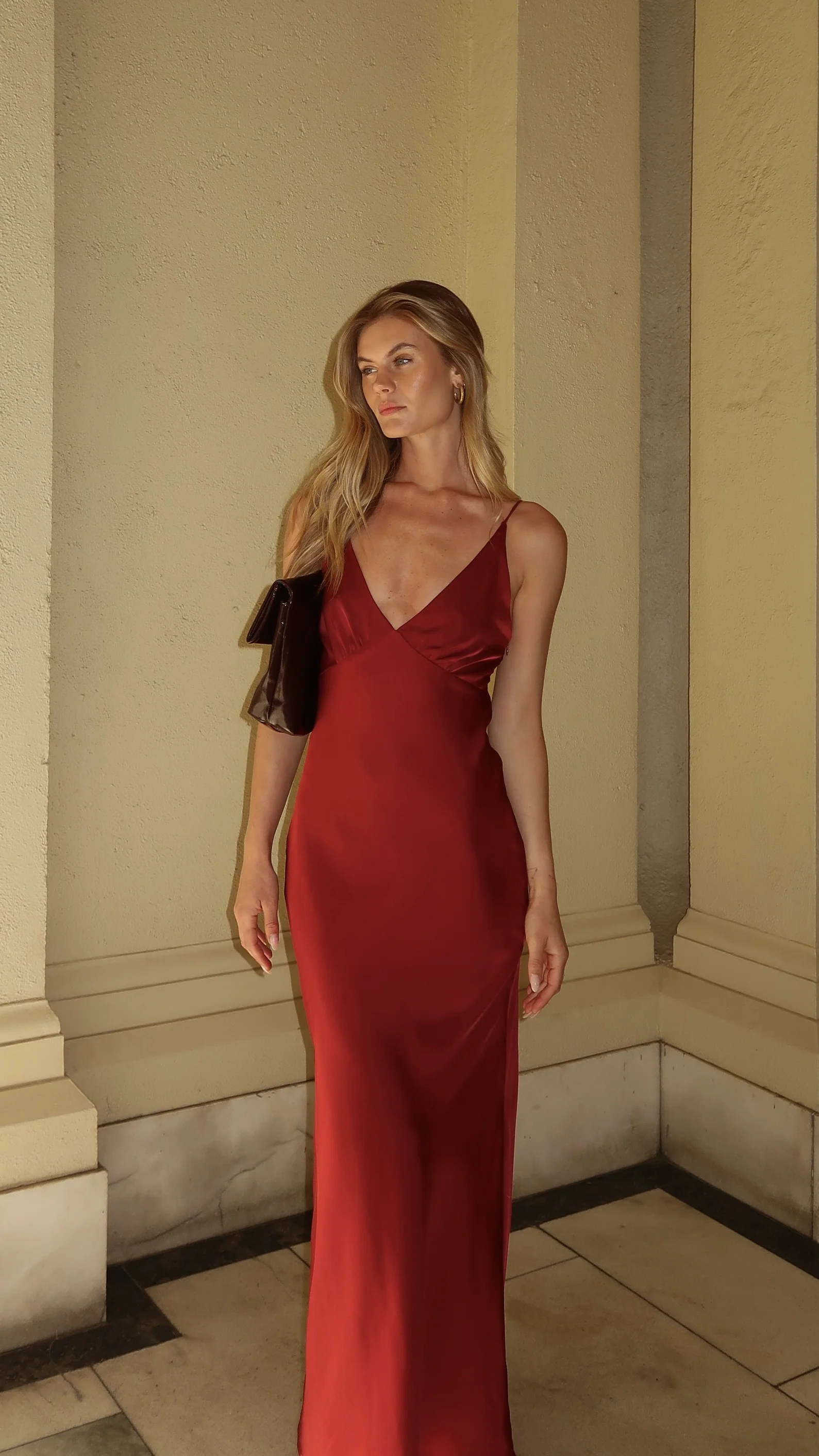 Ziah Maxi Dress - Wine