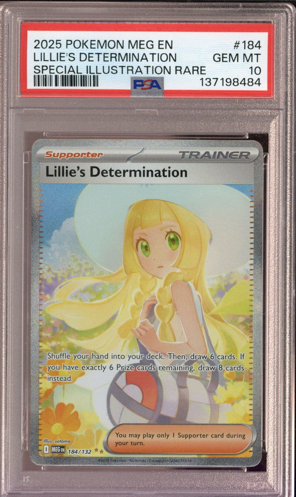 Pokemon: Mega Evolution Lillie's Determination (SIR) PSA 10 #184
