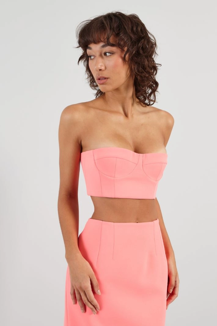 Bustier top - VIVID PINK
