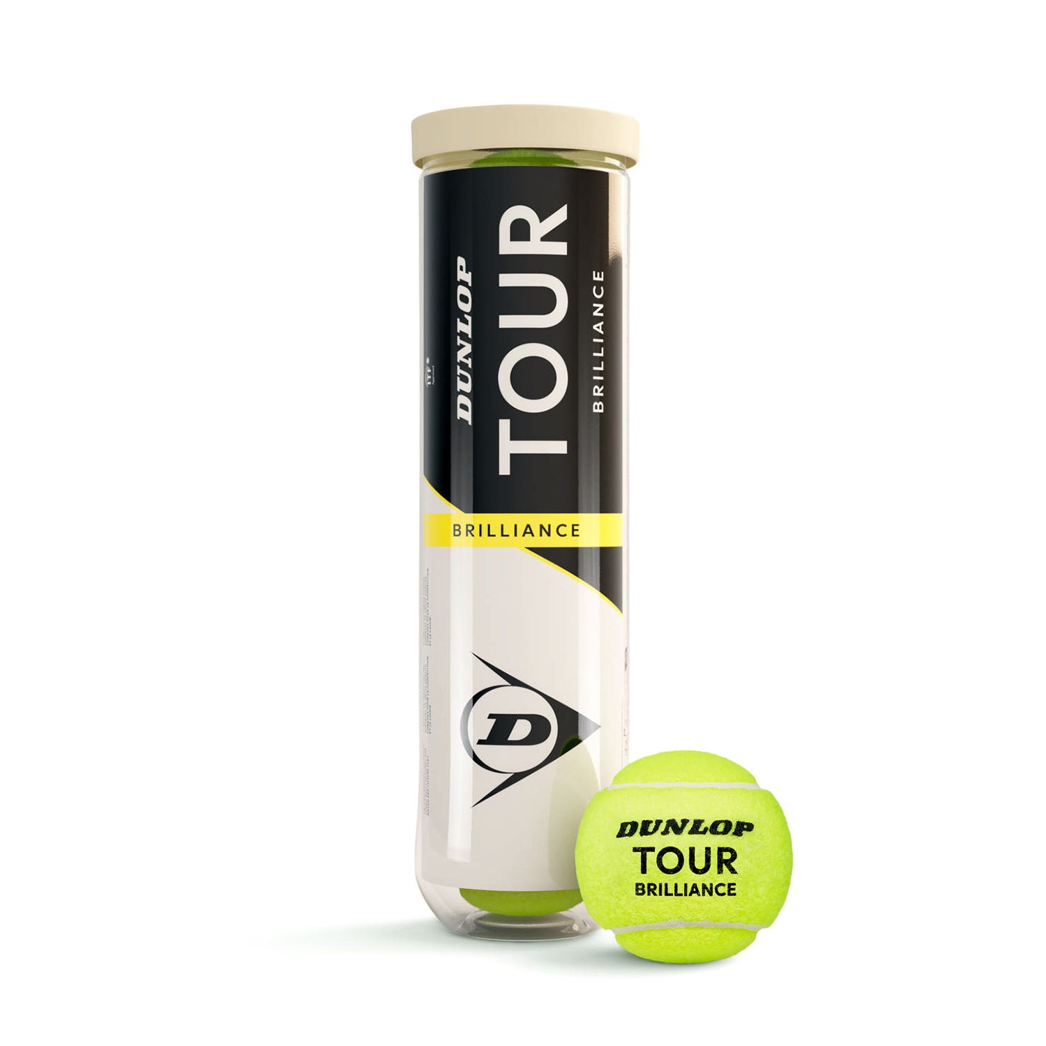 BOX OF 18 CANS X 4 DUNLOP TOUR BRILLIANCE 4PET BALLS