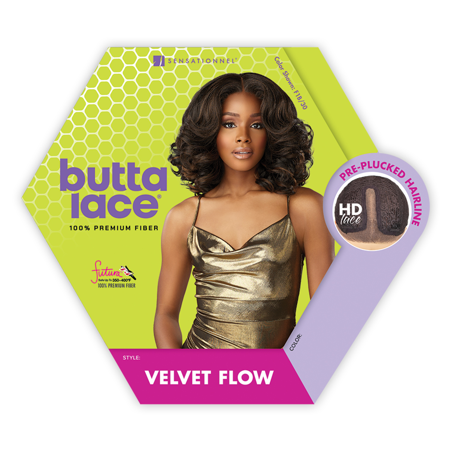 Sensationnel HD Lace Front Wig Butta Lace Glueless Velvet Flow