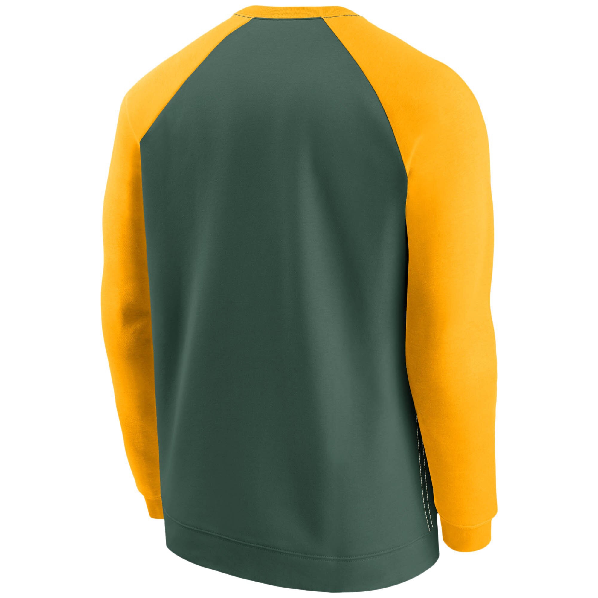 Green Bay Packers Raglan NFL Throwback Nike Crewneck Pullover
