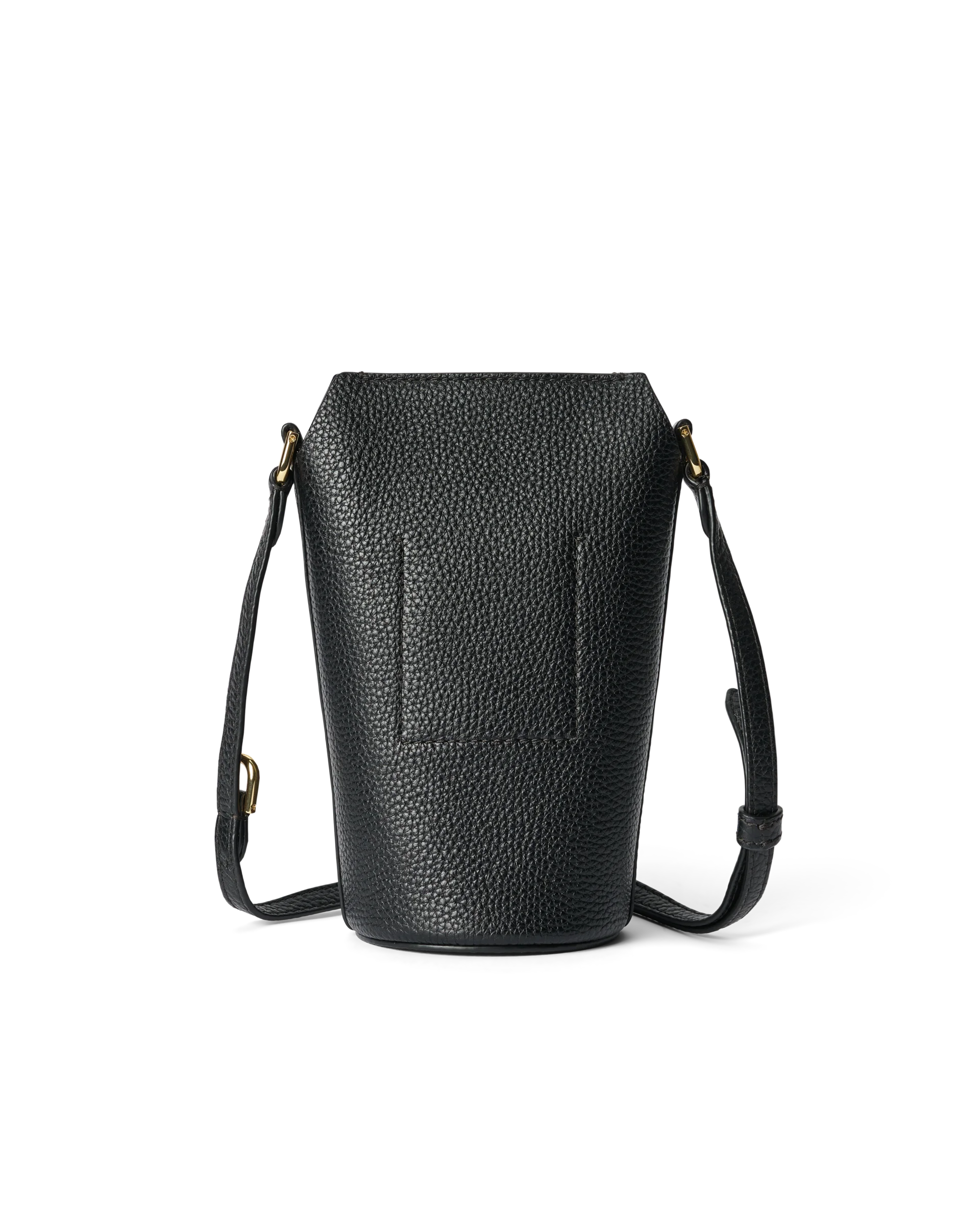 ECCO Pot Bag Umhängetasche aus Leder Schwarz 20,5X13,5X9,5 cm