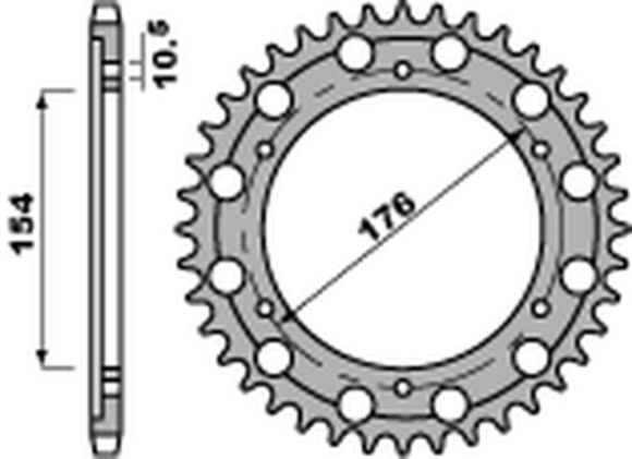 Steel C45 Standard (43 teeth) 4679 - 525Ref: Pbr00254A / 1075387001
