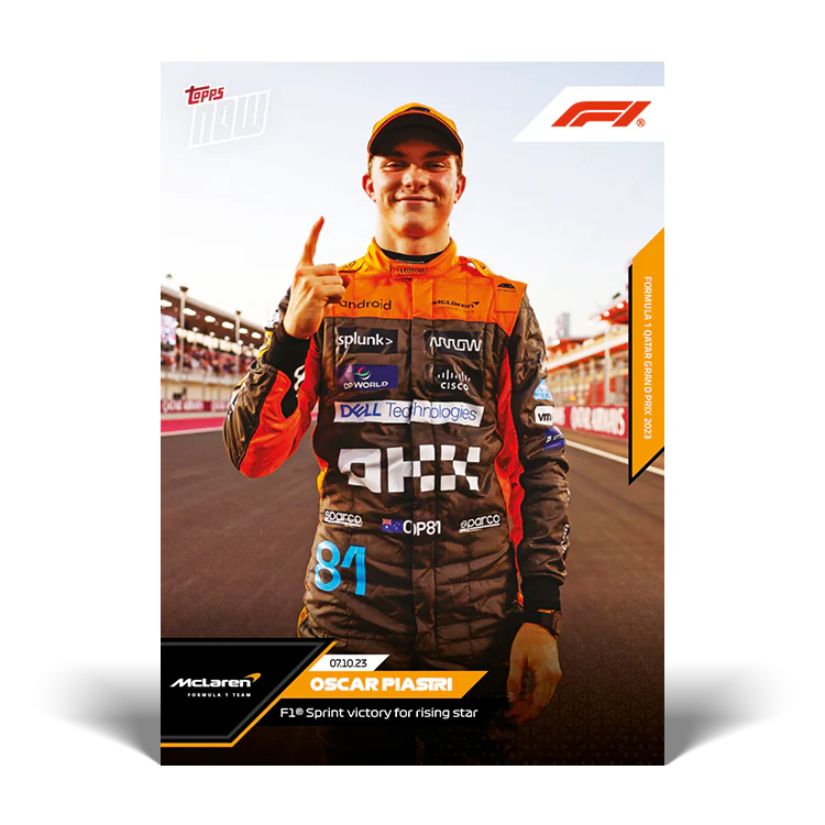 Topps UK - Oscar Piastri - Sprint victory for rising star - F1 TOPPS NOW® Card #56