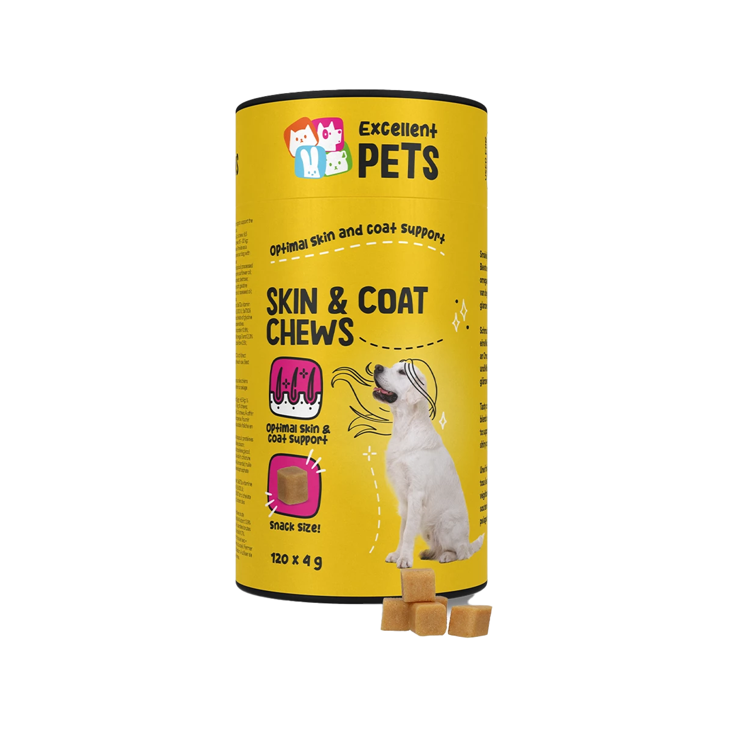 Excellent Pets Skin & Coat Chews - 60 pieces