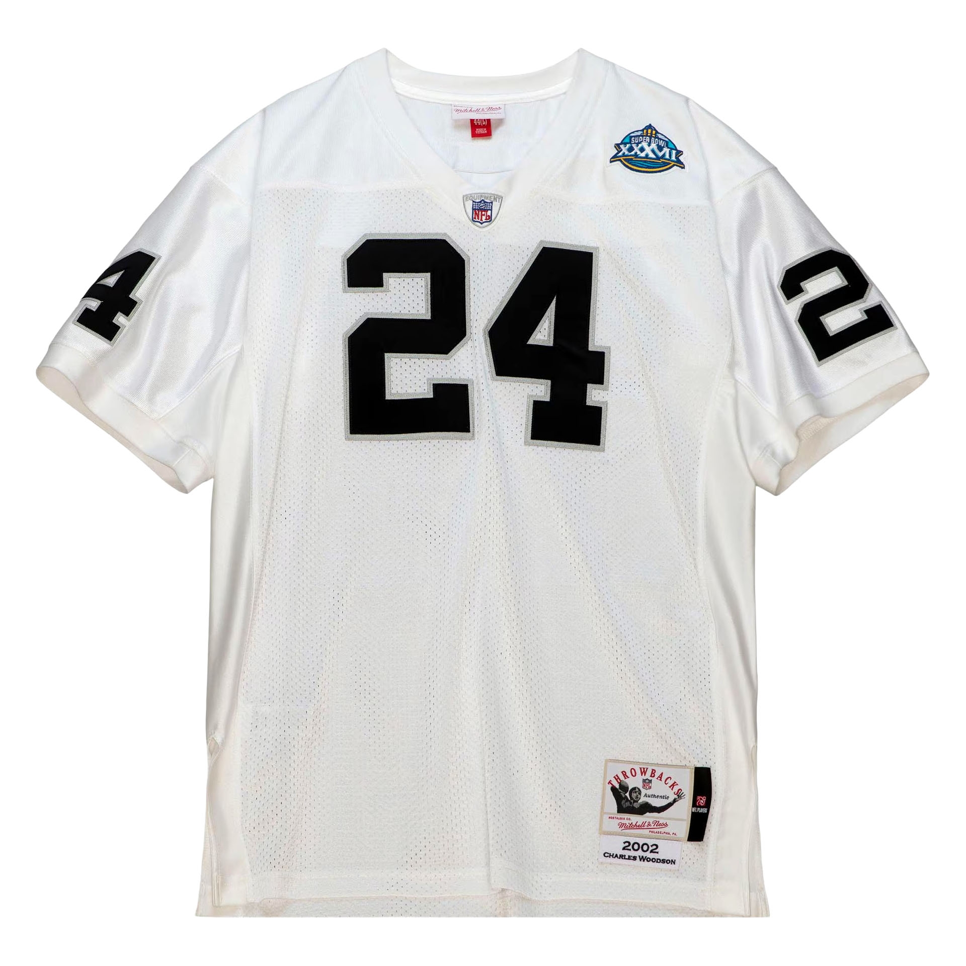 Charles Woodson #24 Oakland Raiders 2002 Mitchell & Ness Authentic NFL Jersey White