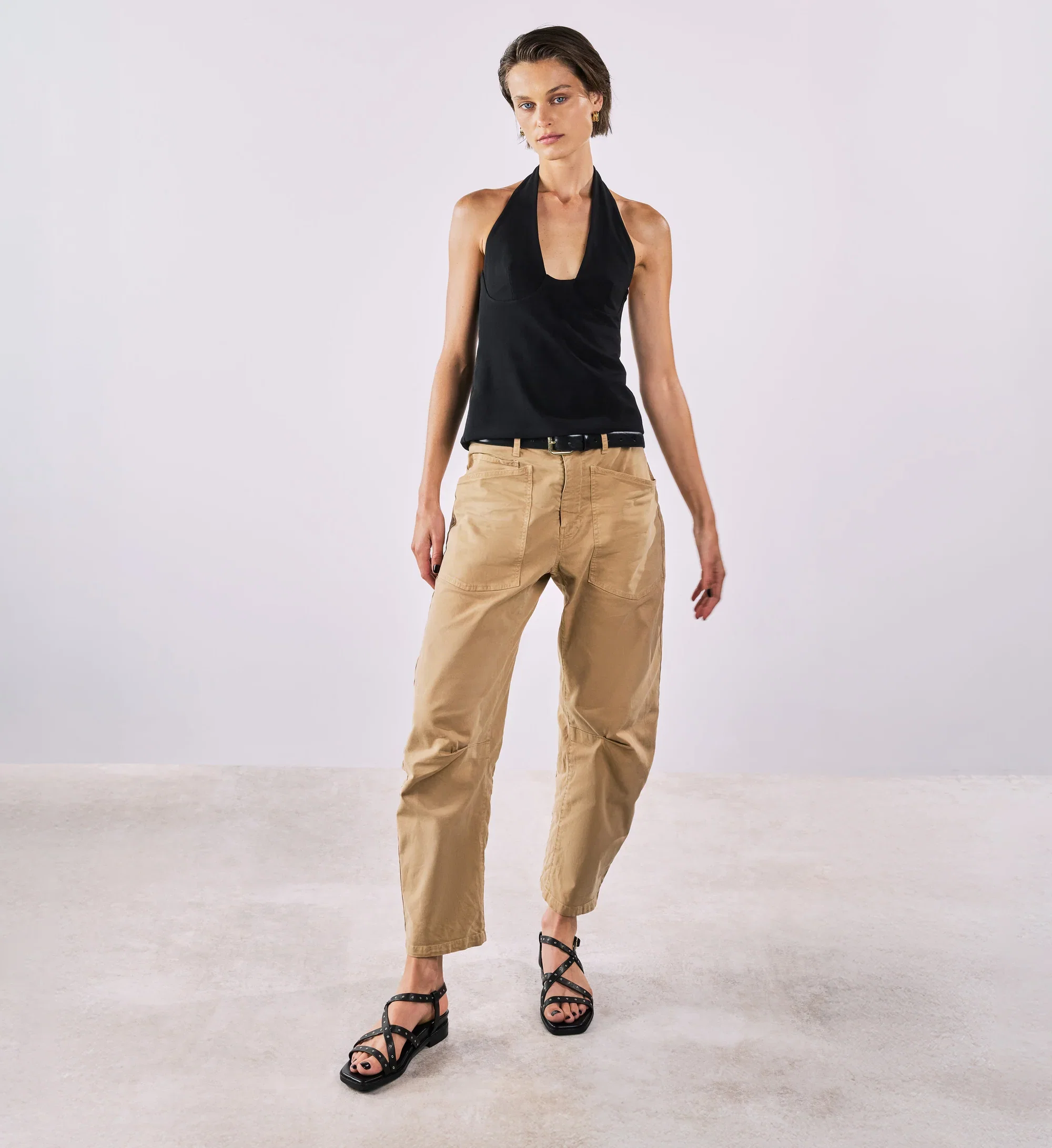Wrentit Black Leather & Hardware Sandals | Bared Footwear
