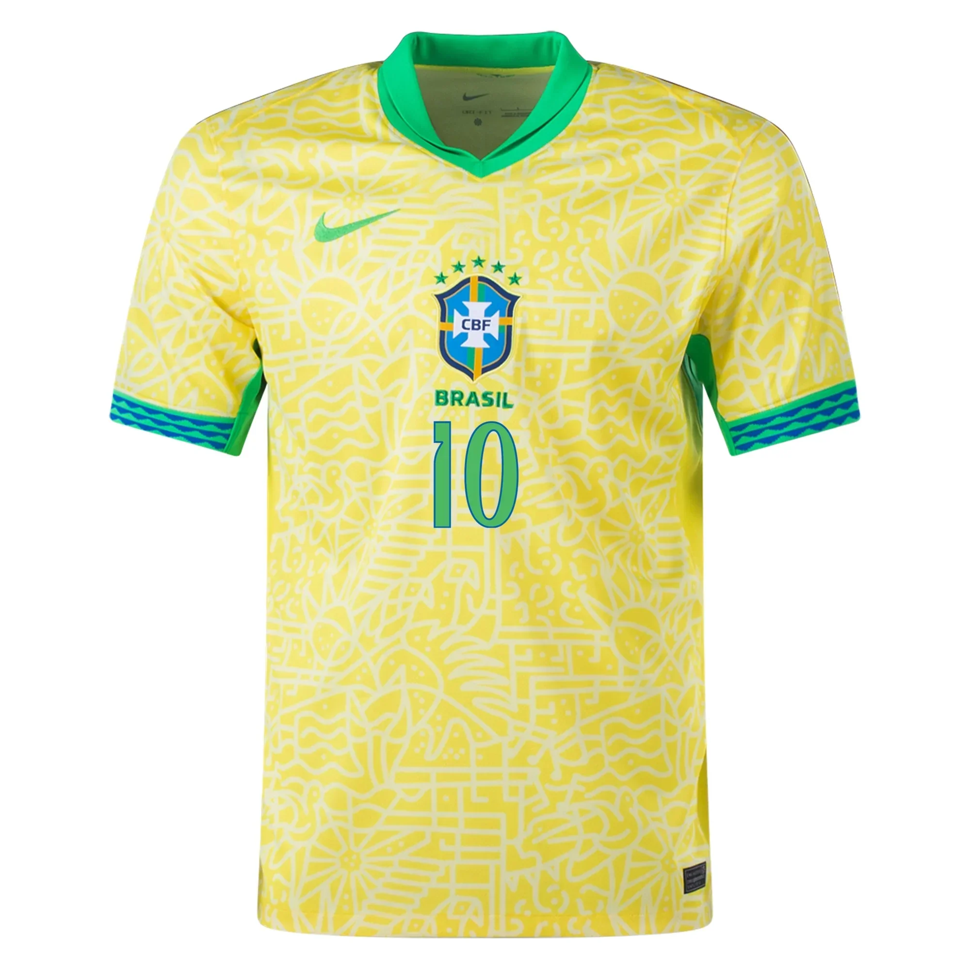 Brazil Authentic Neymar Jr. Home Jersey 24/25 (Dynamic Yellow/Lemon Chiffon/Green Spark)