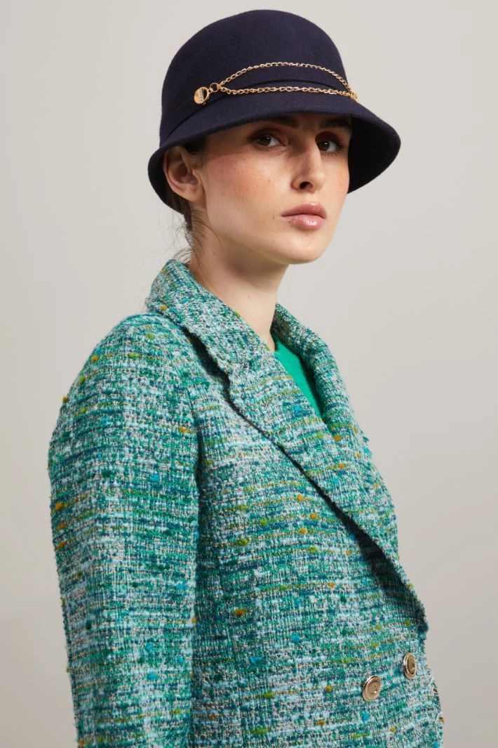 Wool cloche - NIGHT BLUE