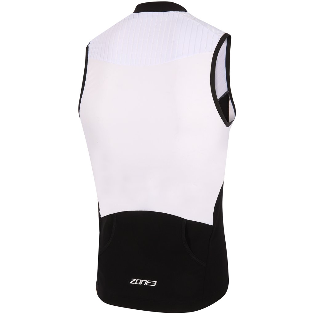 Zone3 Lava Long Distance Sleeveless Tri Top Men - black/white/red