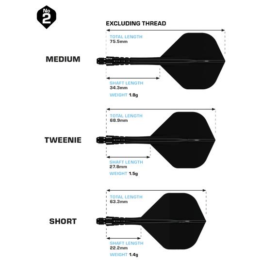 Mission Force 90 Vortex No2 Flight Shaft System - Solid Black